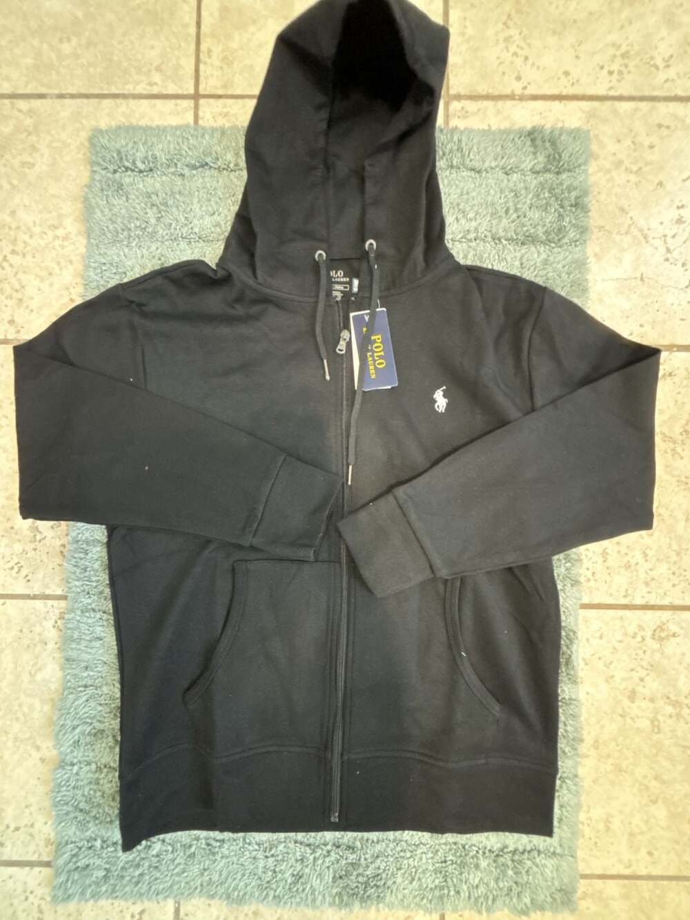 Polo Ralph Lauren Full-Zip Hoodie Black Size Medium
